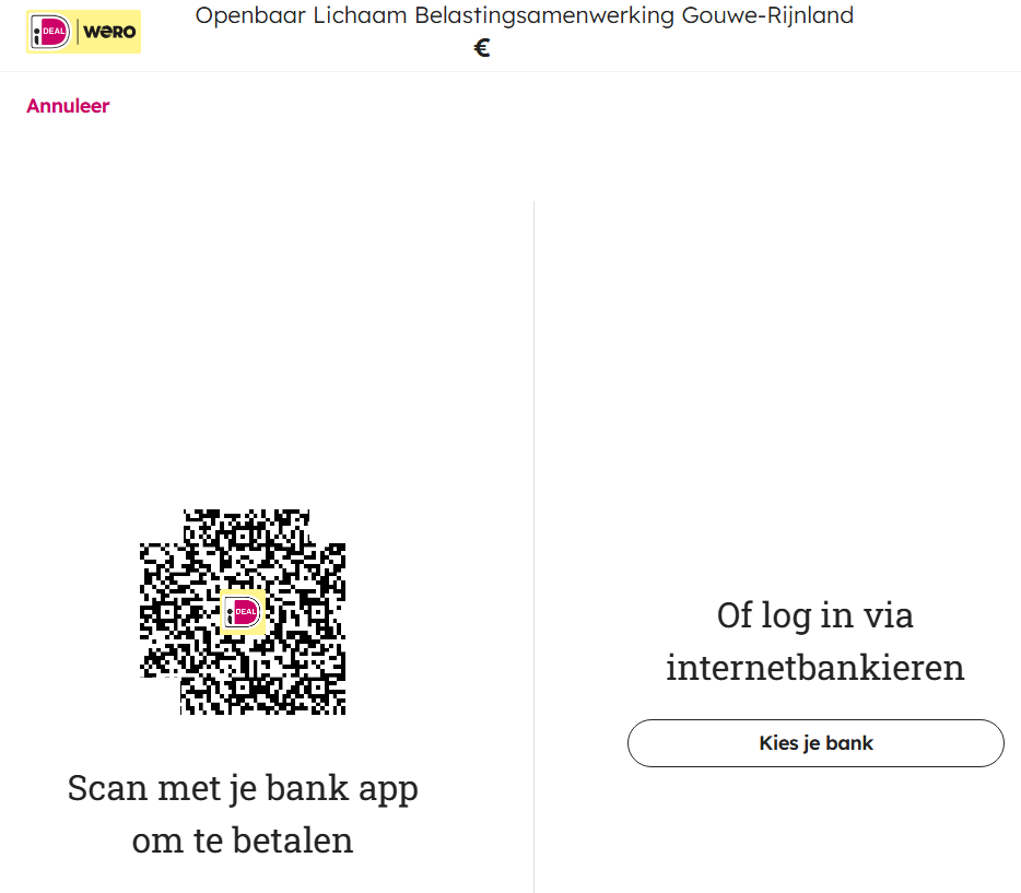 Betalingen via QR-code - BSGR